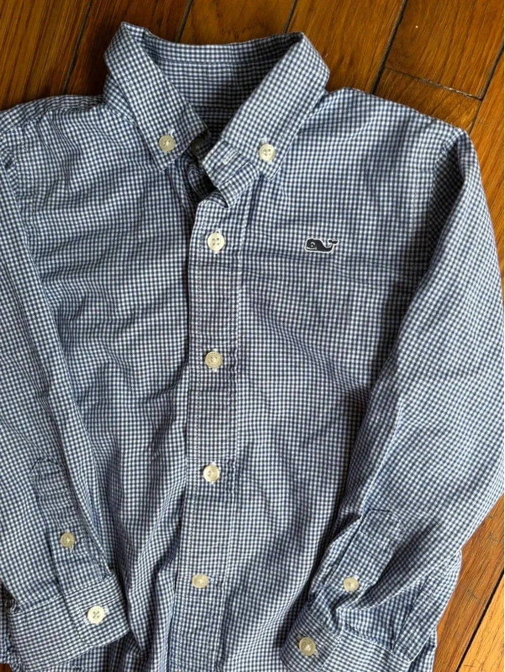 3T Blue Vineyard Vines Boys Long Sleeve Button Down Shirt